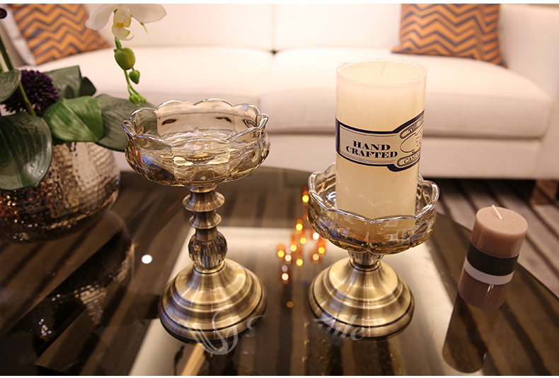 glass candle holders