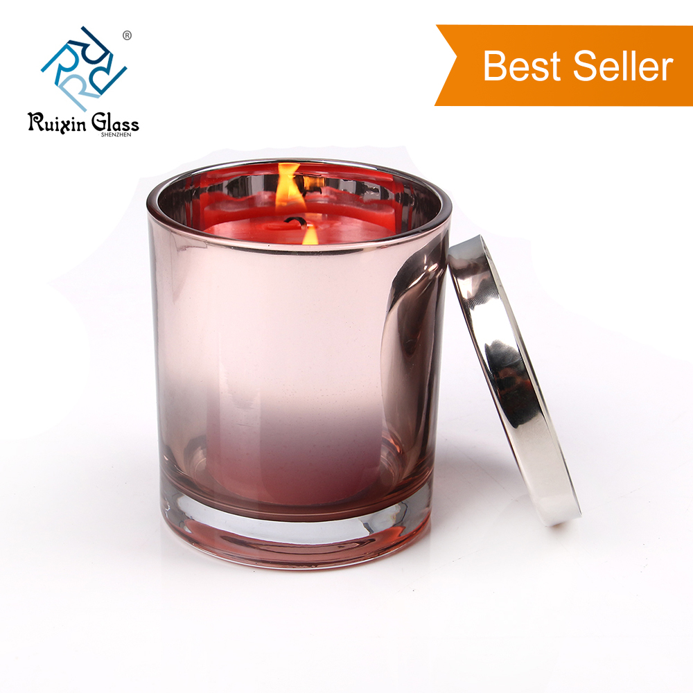 CD064 Glass Candle Jars With Metal Lids