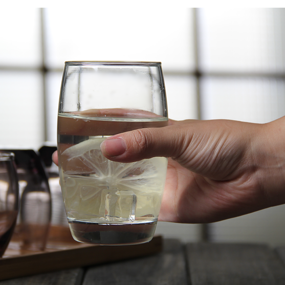 clear glass tea cup set