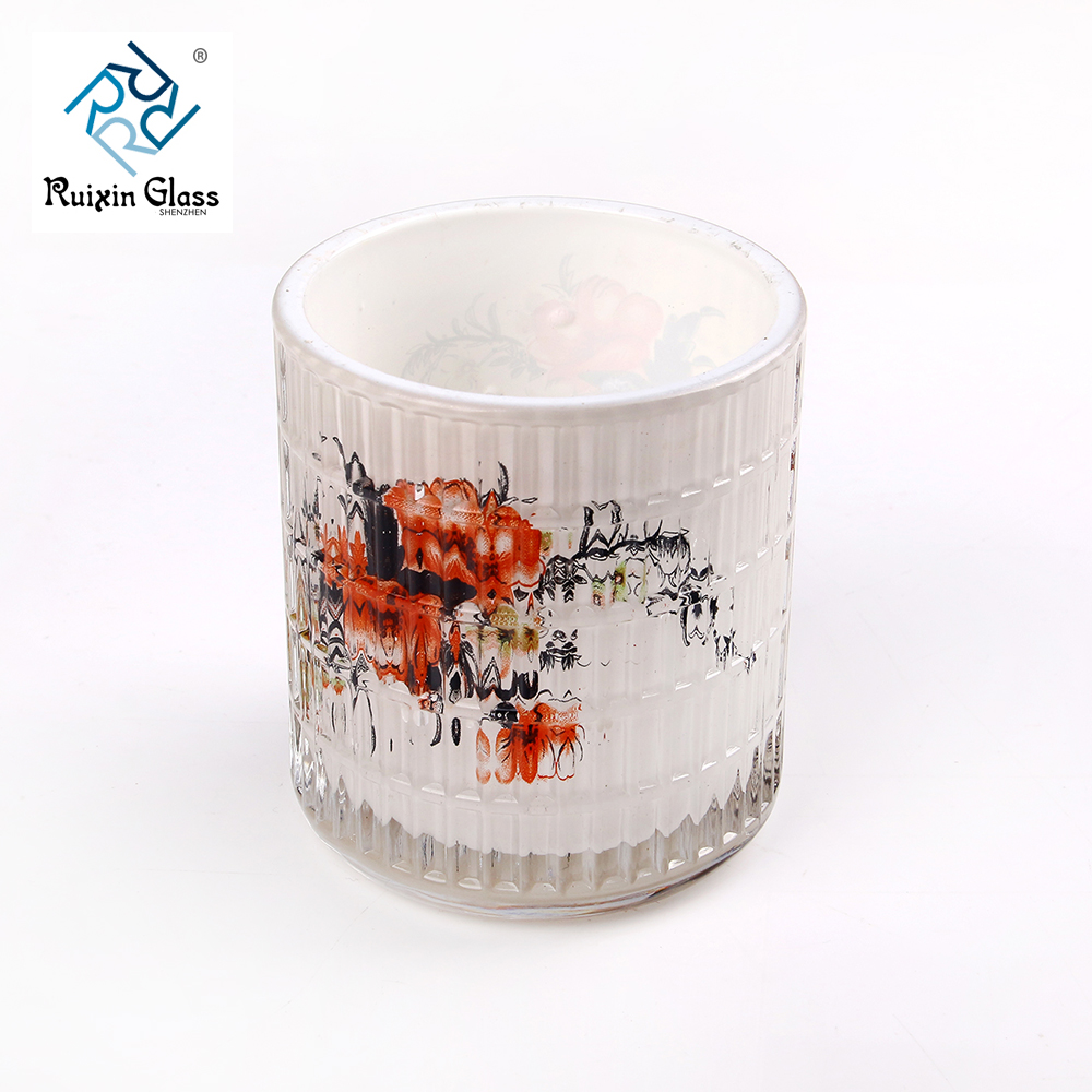 glass flower candle holder