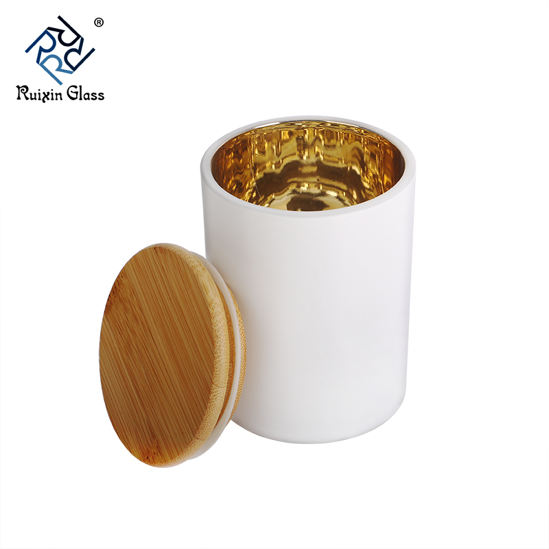 CD069 Frosted Candle Jars With Lids Wholesale