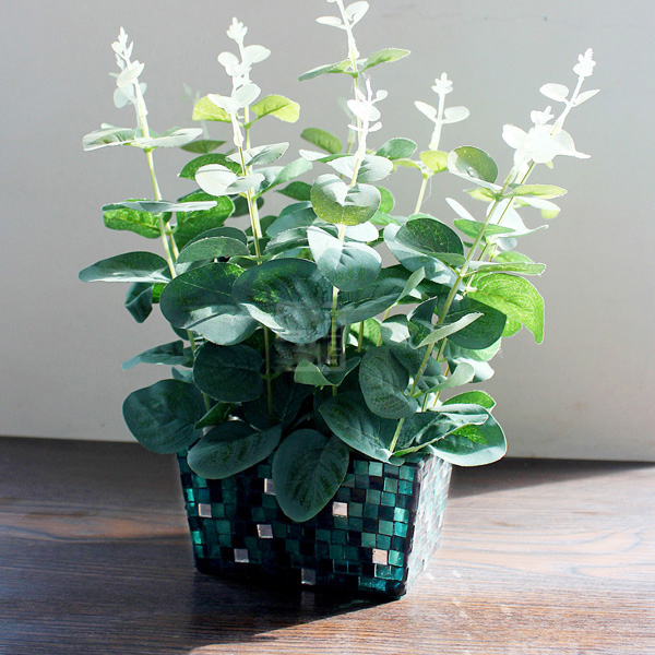 mosaic glass flower pot