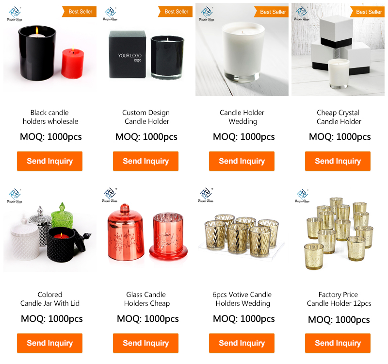 CD064 Glass Candle Jars With Metal Lids