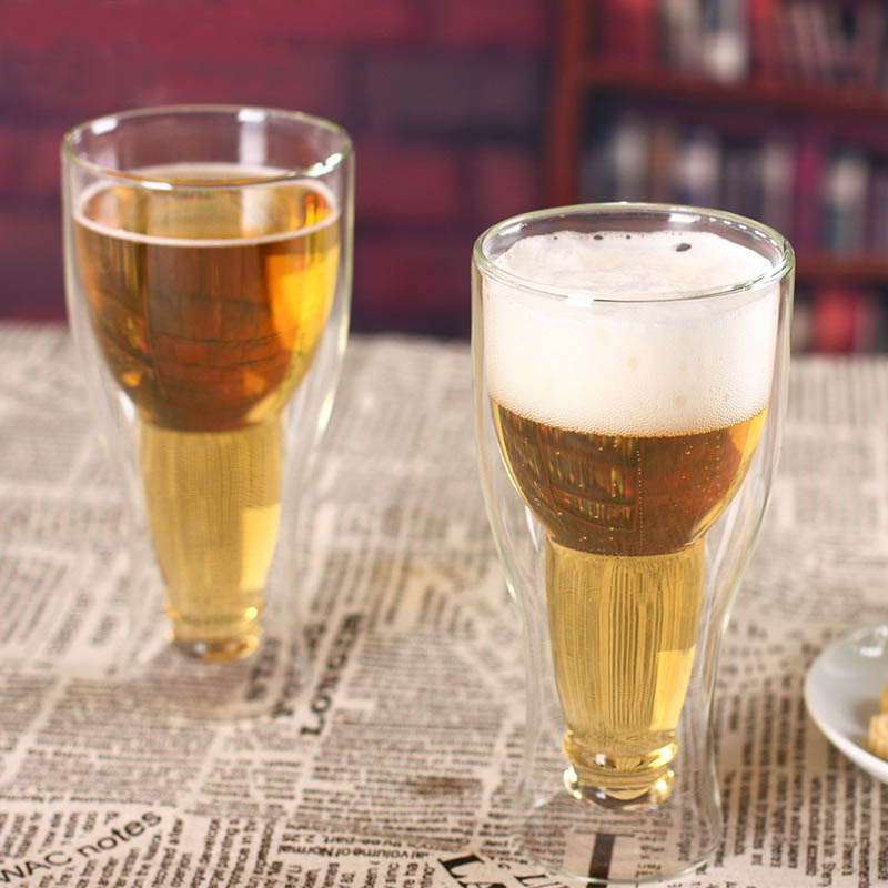 personalised double wall beer glasses