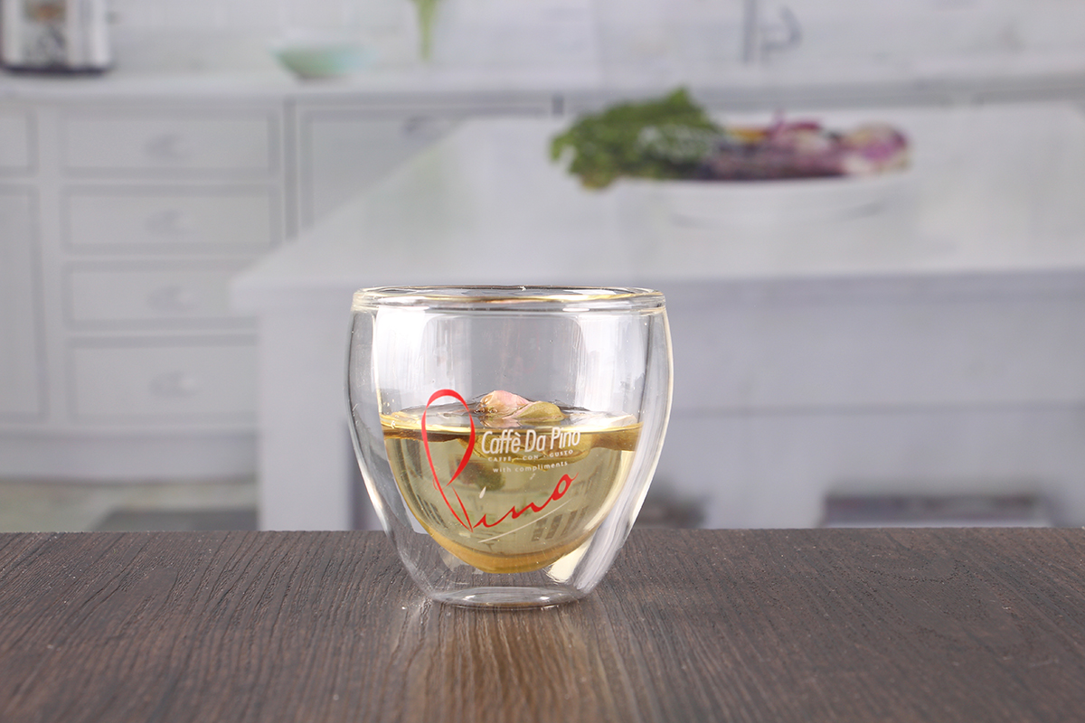 Hand blown Double Wall Glass Cups