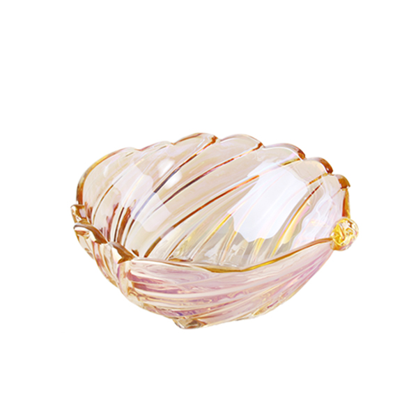 Lotus Leaf Shape Glass Fruit Plate