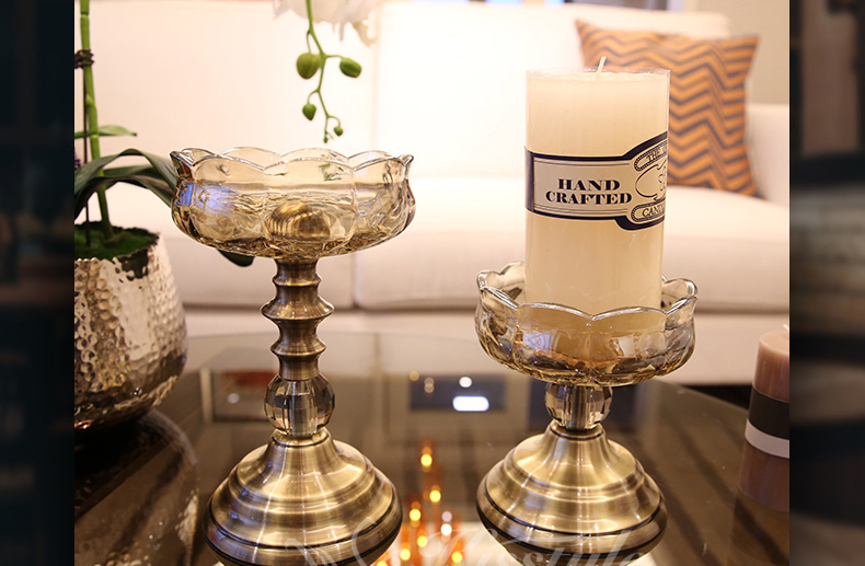 glass candle holders