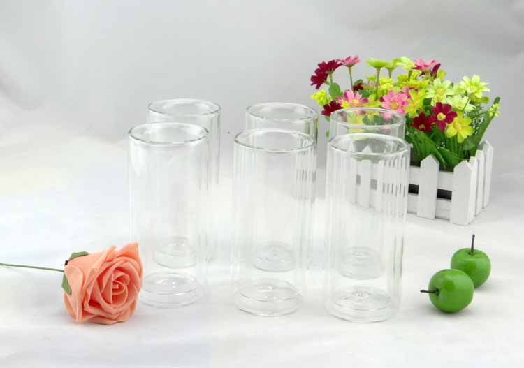 double walled glass mug 