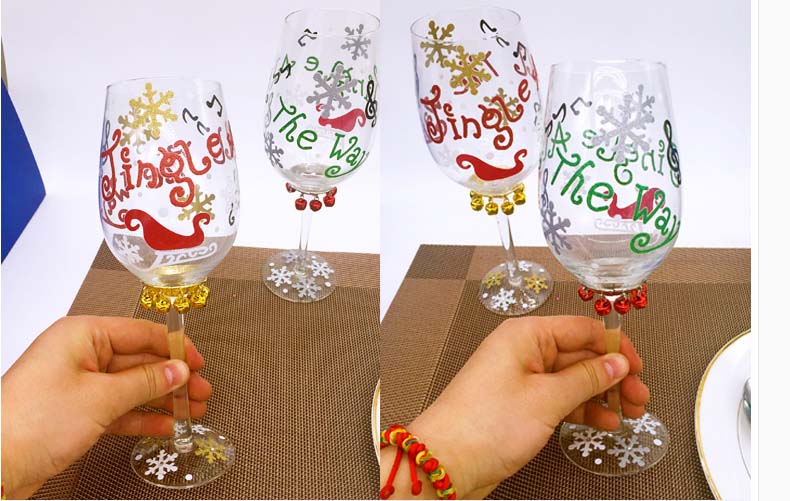 christmas wine glasses