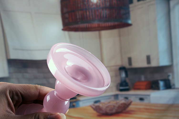 pink candle holders