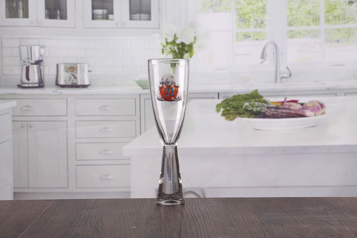 Patterned champagne flutes