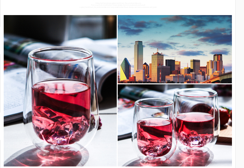 Double wall glass tea cups