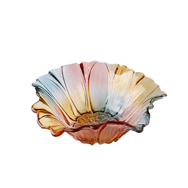Sunflower Shaped Glass Fruit Plate
