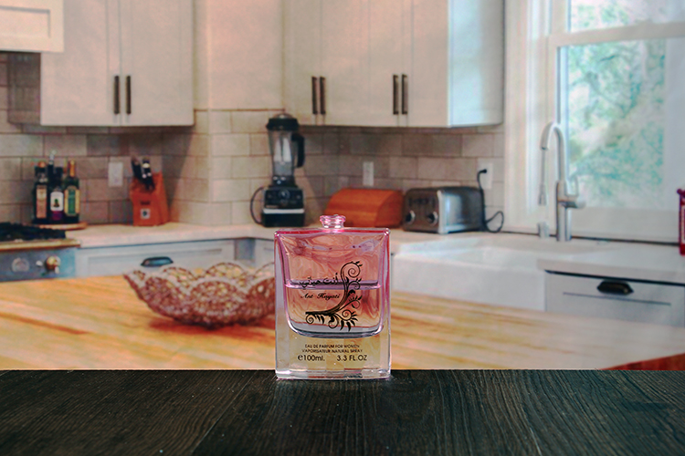 Pink Decal Perfume Bottle