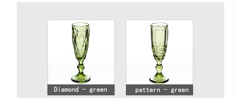 Coloured glass champagne flutes