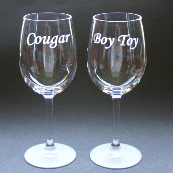 Decal Glass Goblets
