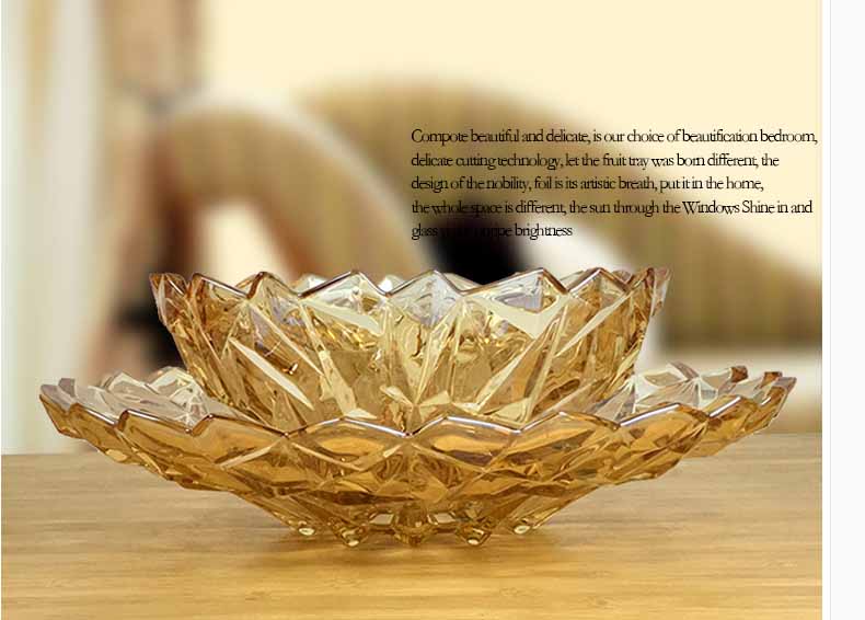 Modern personalized crystal glass fruit bowl supplier