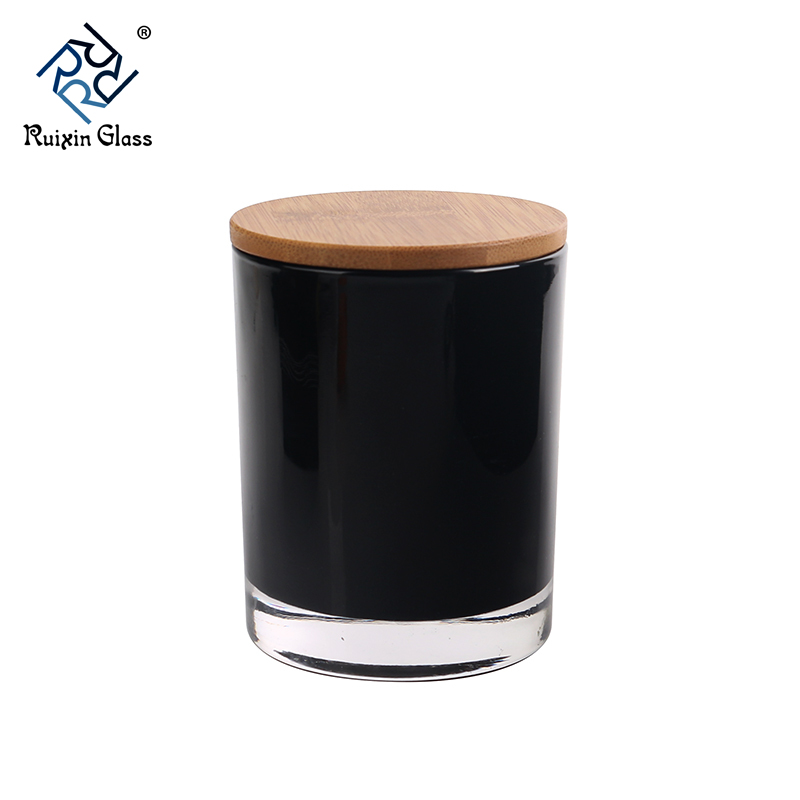 CD066 Glass Candle Jars With Wooden Lids