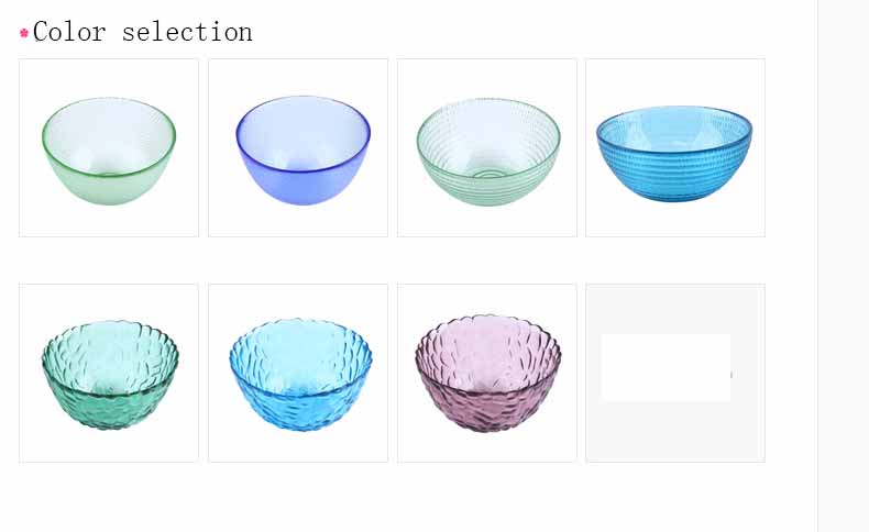 coloured glass bowls