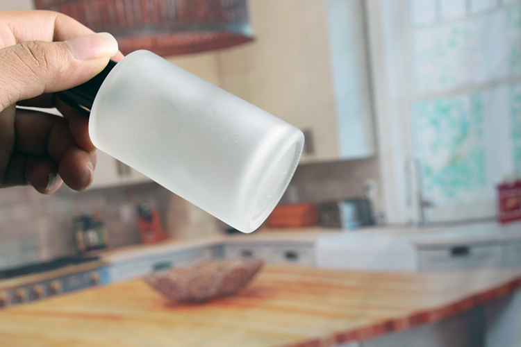 frosted glass bottle