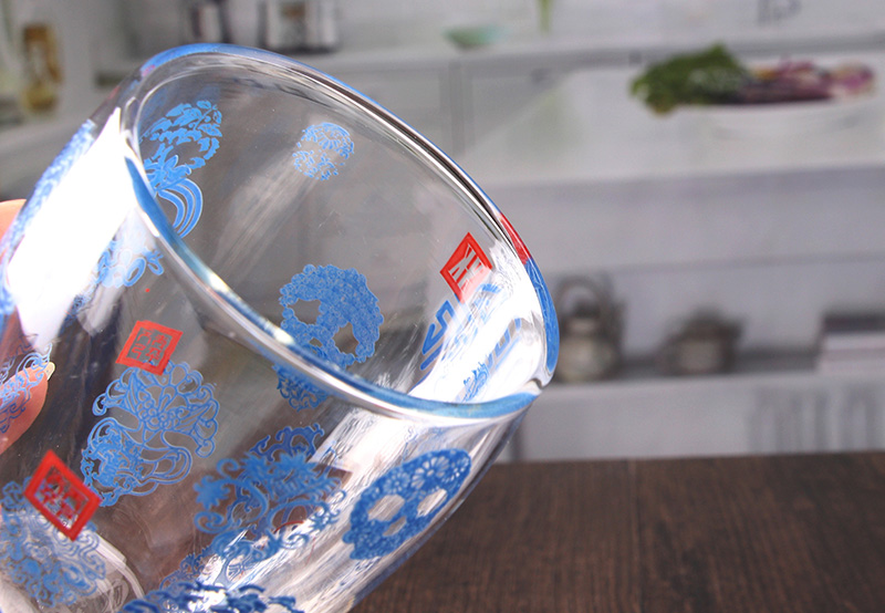 Double Wall Decaled Glass Cups