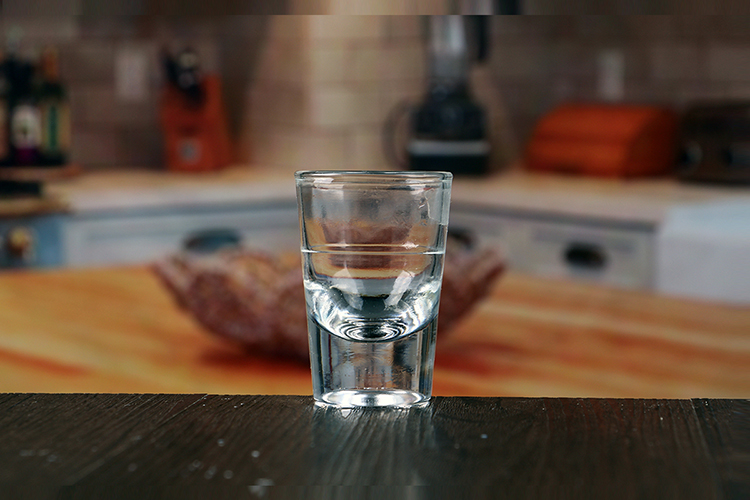 Cheap 2oz thick bottom shot glass