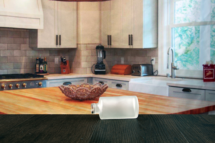 frosted glass bottle