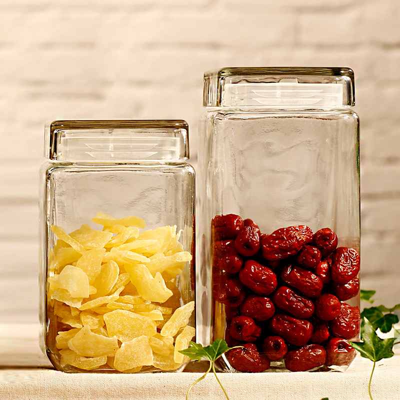 clear glass jars