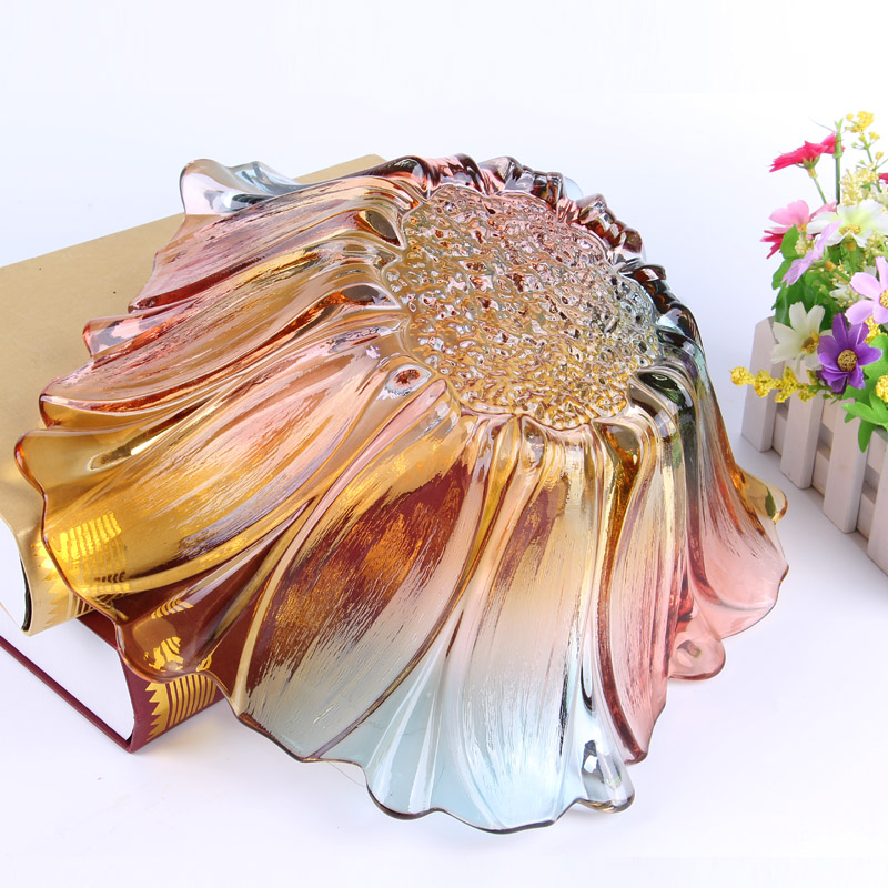 sunflower shaped glass fruit