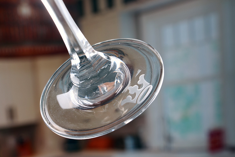 Champagne glasses with logo