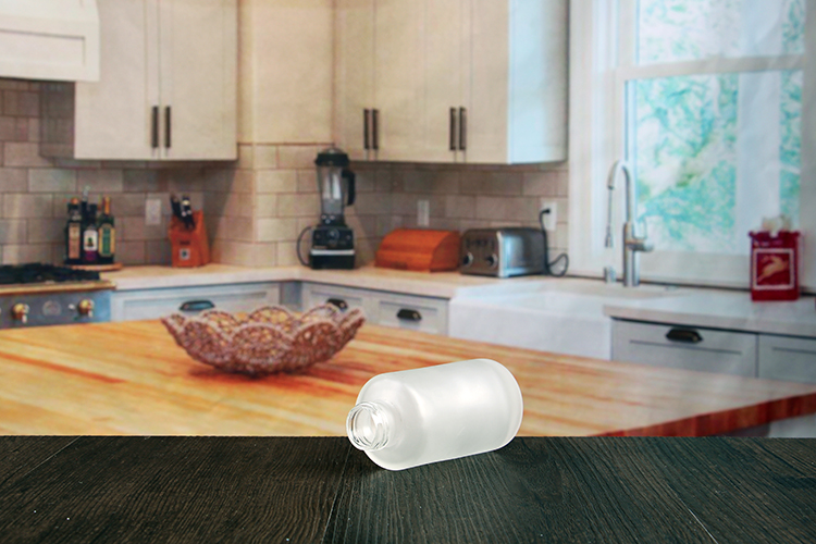 frosted glass bottle