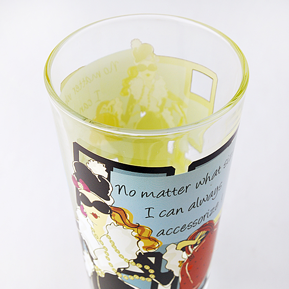 China new painting wine glass unique  funny wine glasses salcs promotion