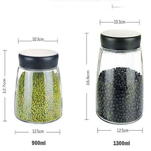 glass bottle with lid