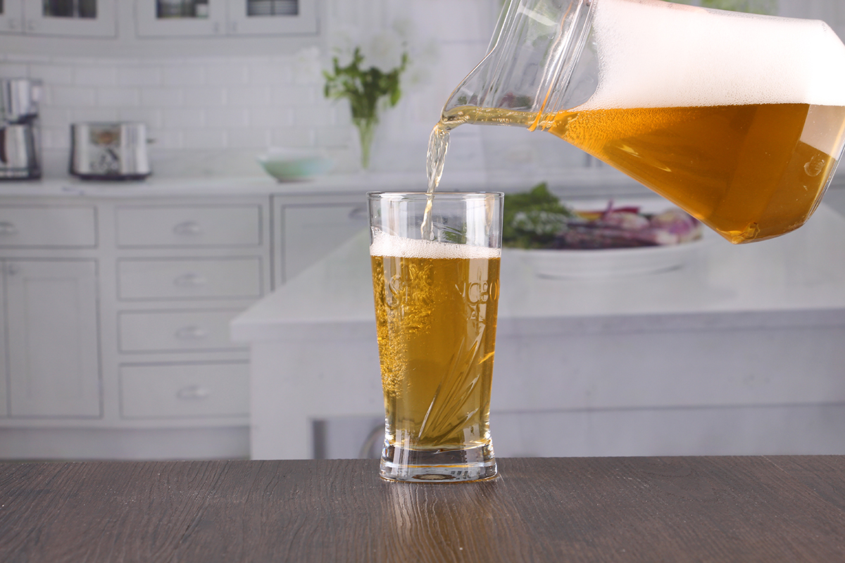 Embossed beer glasses