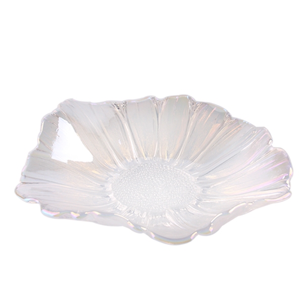 Sunflower Shaped Glass Fruit Plate