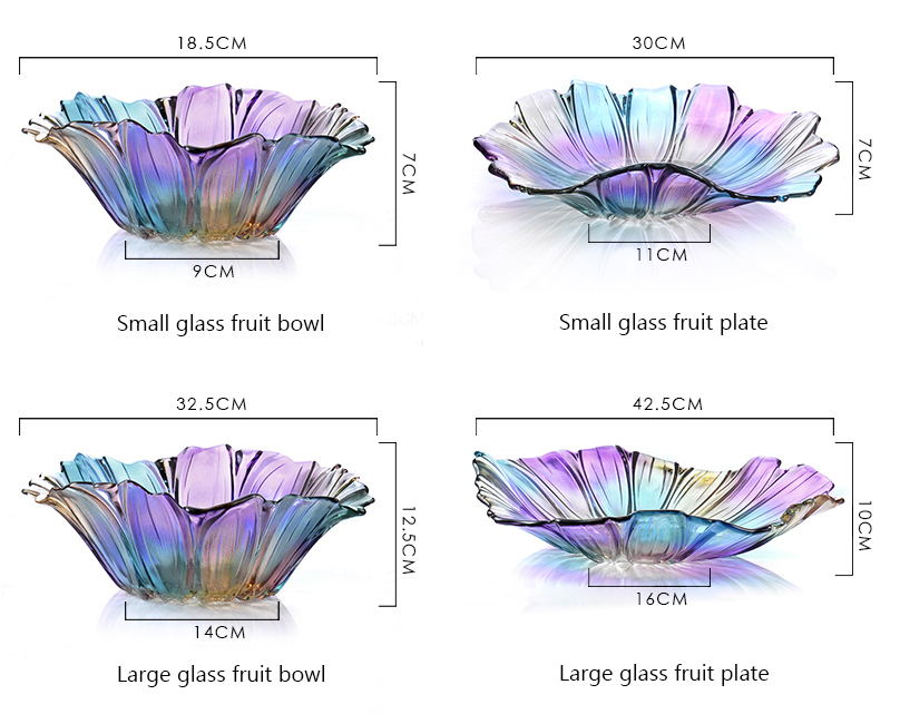 crystal glass fruit bowl