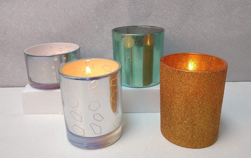 2017 new products glass candle holders