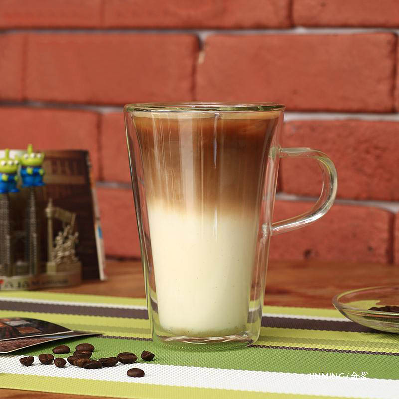 Heat resistant double glass cup 