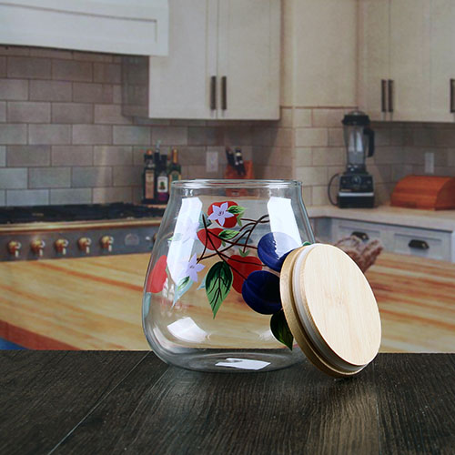 Airtight glass jar with lids