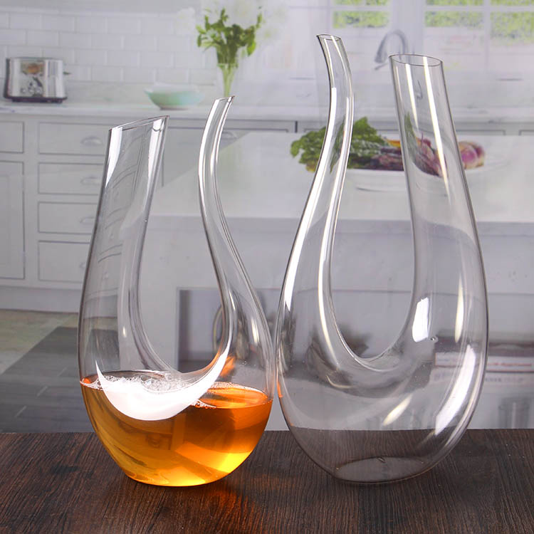 u shape wine decanter