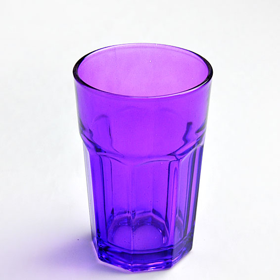 Colored glass cup