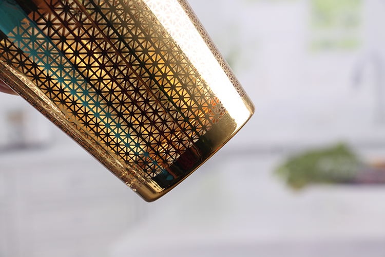 Golden candle holder