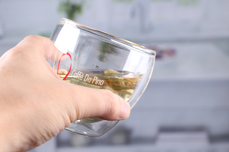 Hand blown Double Wall Glass Cups