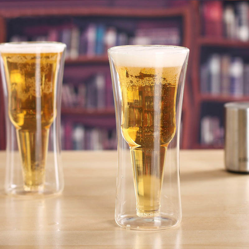 double wall beer glass