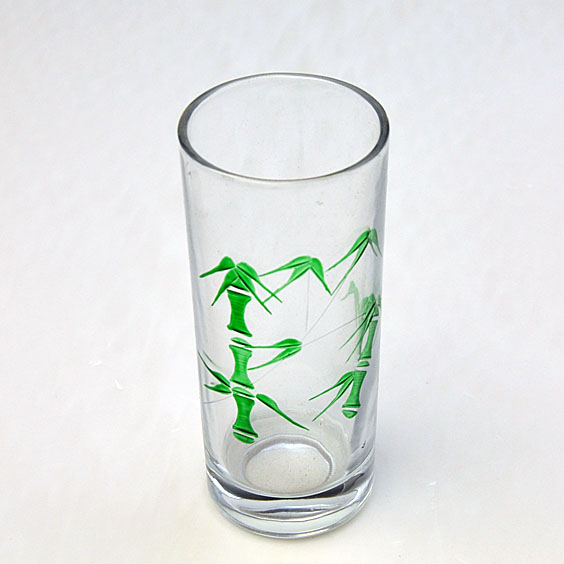 hand painted drinking glass