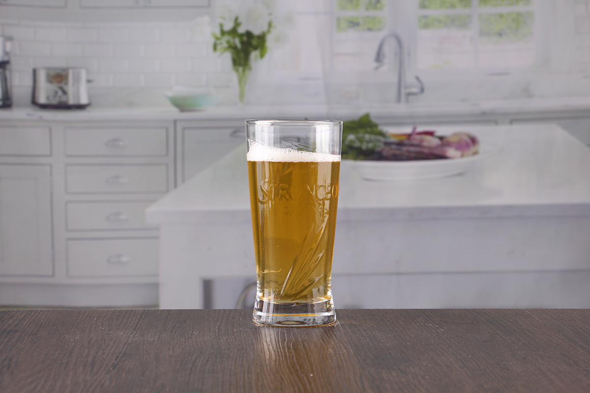 Embossed beer glasses
