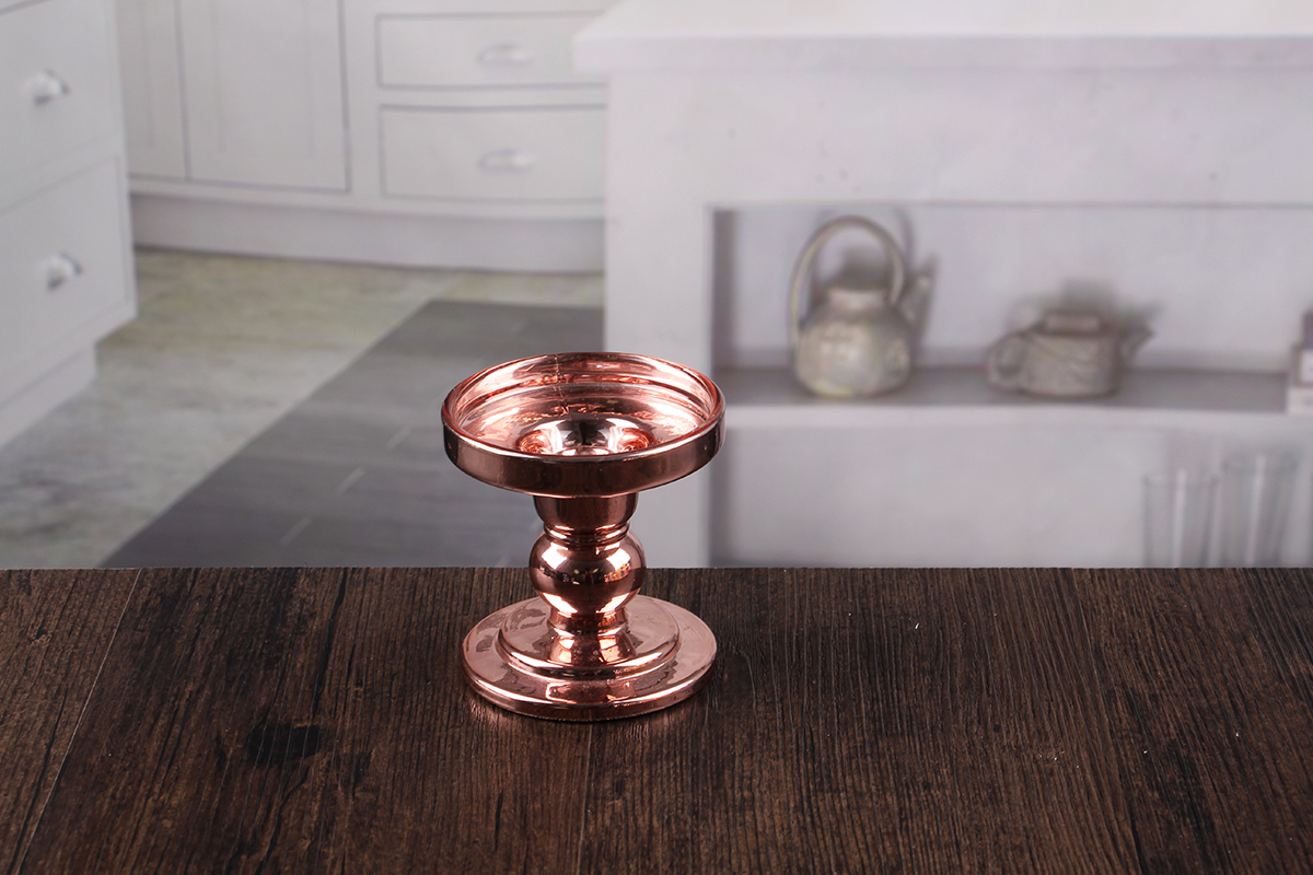 Glass pillar candle holders
