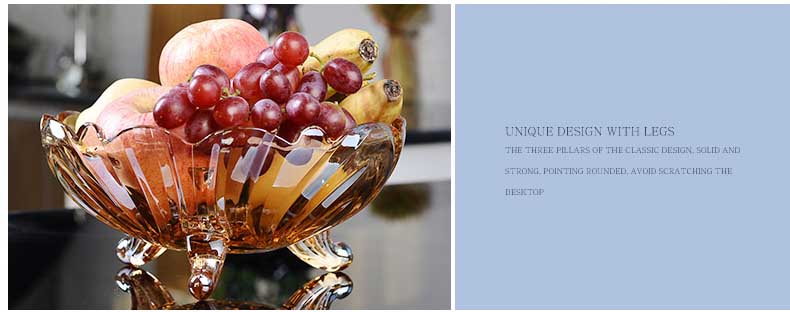 European big glass bowls with feet, fruit bowls wholesale