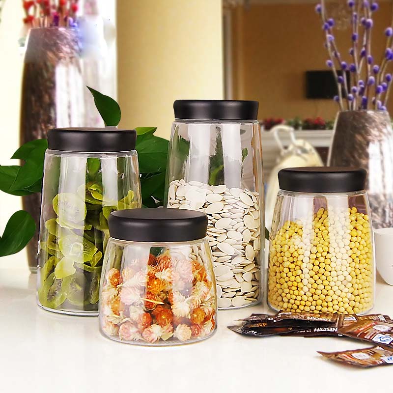 glass bottle with lid