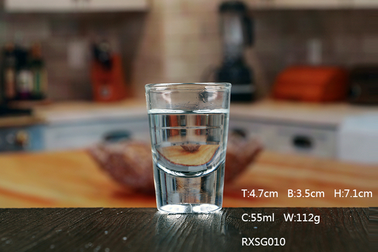Cheap 2oz thick bottom shot glass